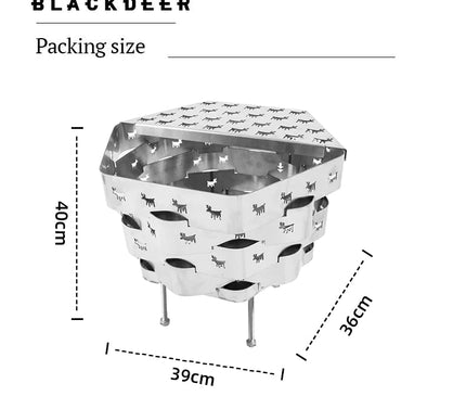 BLACKDEER Lu Stainless Steel Fire Pit Stove BlackDeer