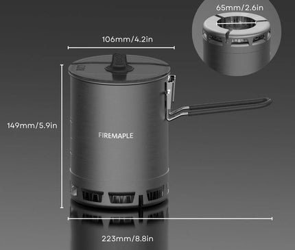 FIREMAPLE Petrel Ultralight Heat-exchanger Pot 600ml Cookware FireMaple