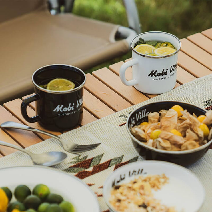 MOBI GARDEN Enamel Cup 350ml Tableware Mobi Garden