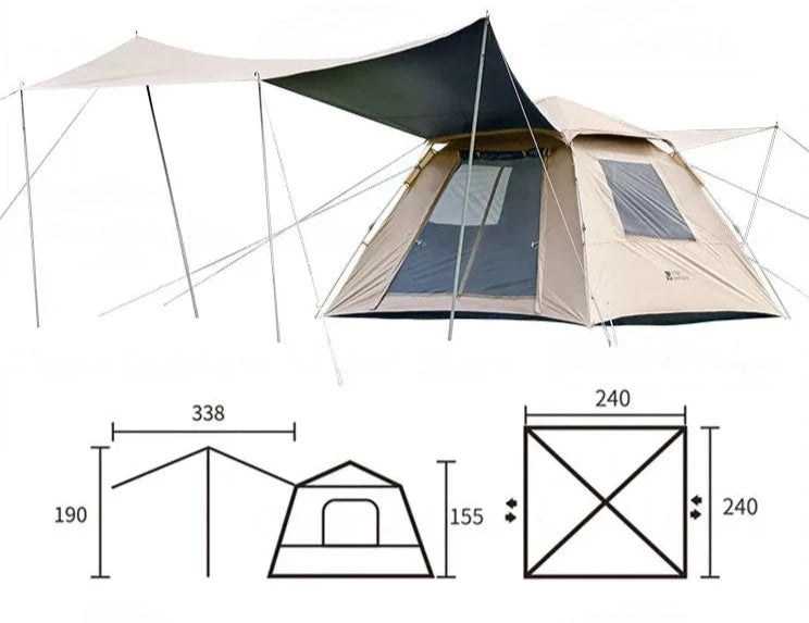 MOBI GARDEN ZERO AUTOMATIC TENT-SPACE 155 (Black vinyl) Tent Mobi Garden