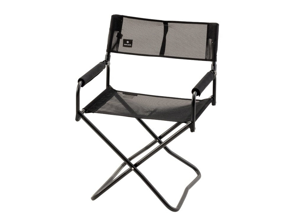 SNOW PEAK Mesh Folding Chair Black Camping Chair Snow Peak