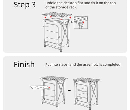 BLACKDEER Foldable Storage Table