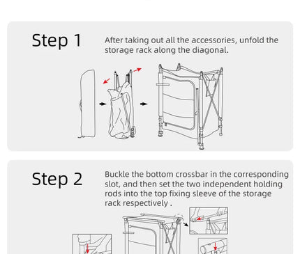 BLACKDEER Foldable Storage Table