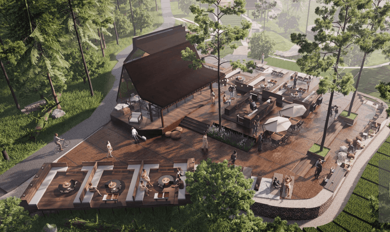 Campsite design example from Cosy Camp’s project portfolio