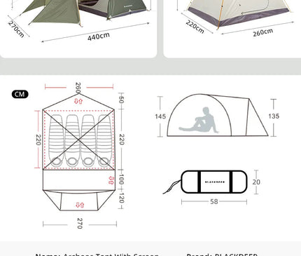 BLACKDEER Archeos 4P Hiking Tent Tent BlackDeer 