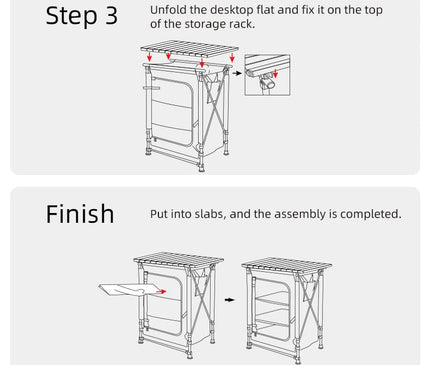 BLACKDEER Foldable Storage Table Outdoor Furniture BlackDeer 