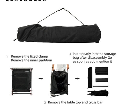 BLACKDEER Foldable Storage Table - CosyCamp