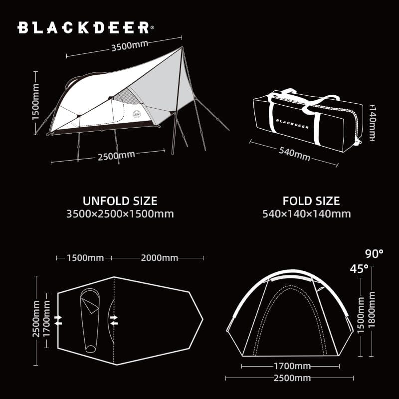 BLACKDEER Lightboat Backpacking Tent - CosyCamp