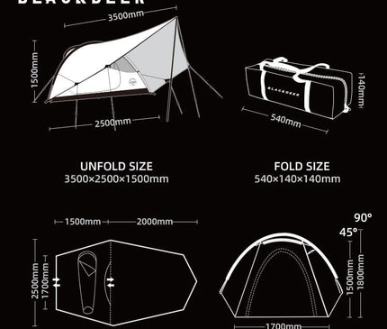 BLACKDEER Lightboat Backpacking Tent - CosyCamp