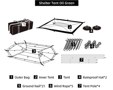 BLACKDEER Shelter Tent - CosyCamp