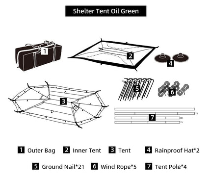 BLACKDEER Shelter Tent - CosyCamp