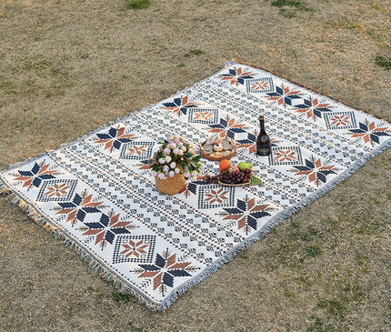 Bohemian Style Picnic Mat Blanket CosyCamp Maple Leaf 90*180 