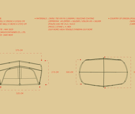 CARGO Tunnel Ex Tent TENT Cargo 