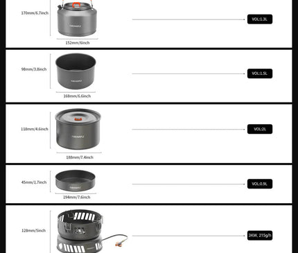 FIREMAPLE Cooking Kit W/gas Burner Stove FireMaple 