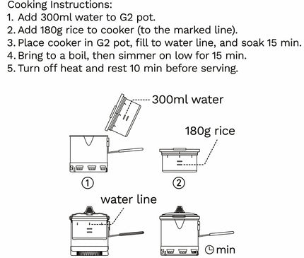 FIREMAPLE Petrel G2 Rice Cooker Insert 400ml Cookware FireMaple 