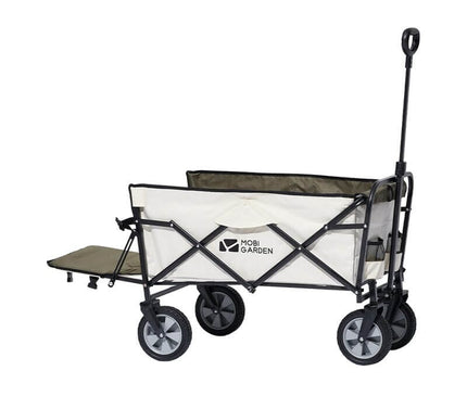 MOBI GARDEN 100L Outdoor Folding Wagon Extendable Wagon Mobi Garden Cart - White  