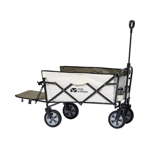MOBI GARDEN 100L Outdoor Folding Wagon Extendable Wagon Mobi Garden Cart - White  