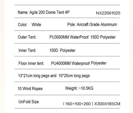 MOBI GARDEN Agile 200 Dome Tent Tent Mobi Garden 