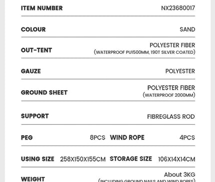 MOBI GARDEN Beach Instant Tent Tent Mobi Garden 