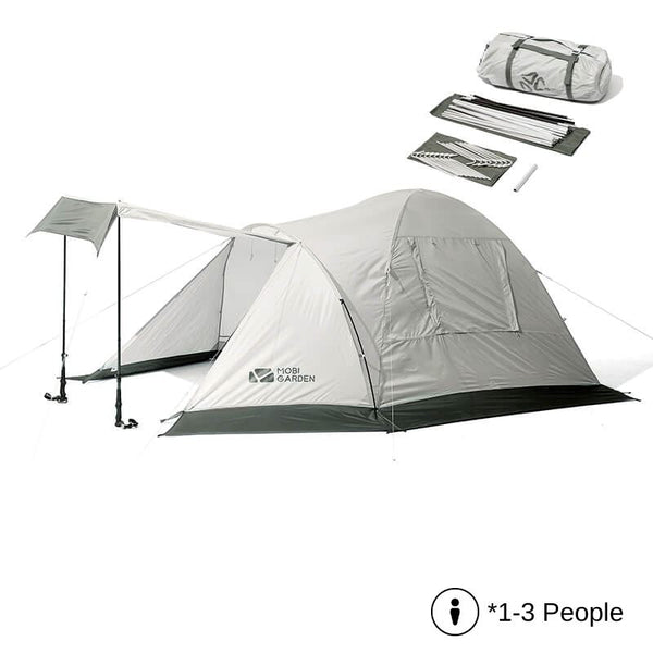 MOBI GARDEN Cold Mountain 3 AIR Plus With Vestibule And Snow Skirt - CosyCamp
