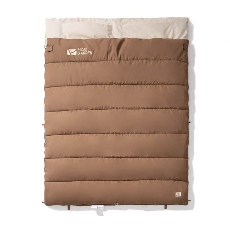 MOBI GARDEN CRESCENT Brushed Cotton Sleeping Bag Sleeping Bag Mobi Garden Double 1.5+1.7KG (0-20℃) Brown