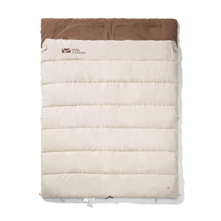 MOBI GARDEN CRESCENT Brushed Cotton Sleeping Bag Sleeping Bag Mobi Garden Double 1.5+1.7KG (0-20℃) White