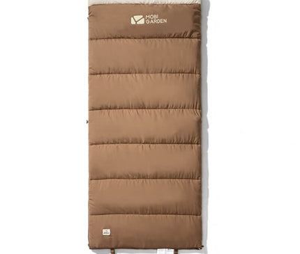 MOBI GARDEN CRESCENT Brushed Cotton Sleeping Bag Sleeping Bag Mobi Garden Single 1.2KG (12-19℃) Brown 