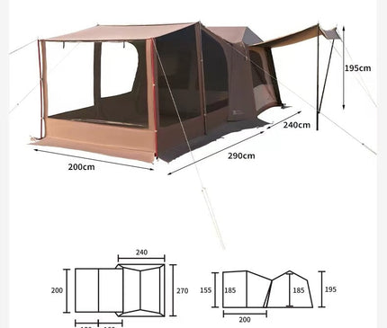 MOBI GARDEN Day-off-Retreat 6+6 Tent Tent Mobi Garden 