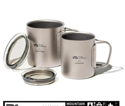 MOBI GARDEN Double Wall Titanium Cup Tableware Mobi Garden 