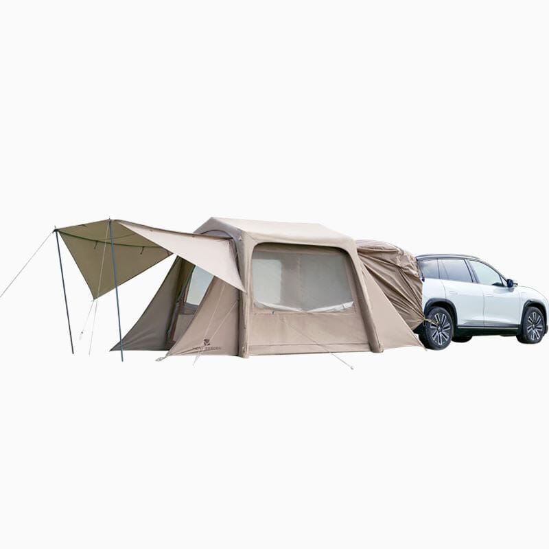 MOBI GARDEN Grand View Tent 2 (Car Tent Version) – Inflatable Spine Shelter with Panoramic Skylight & Convertible Canopy Living Room – CosyCamp