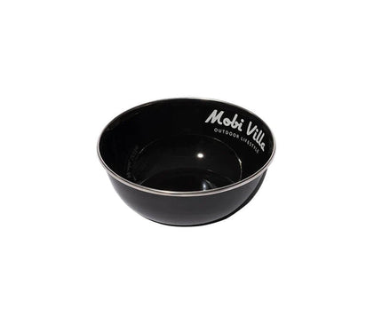 MOBI GARDEN HuanYan Enamel Bowl & Plate Tableware Mobi Garden Black Bowl 