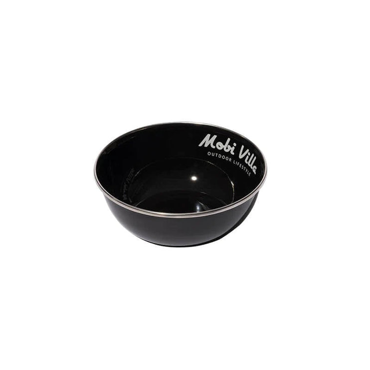 MOBI GARDEN HuanYan Enamel Bowl & Plate Tableware Mobi Garden Black Bowl 