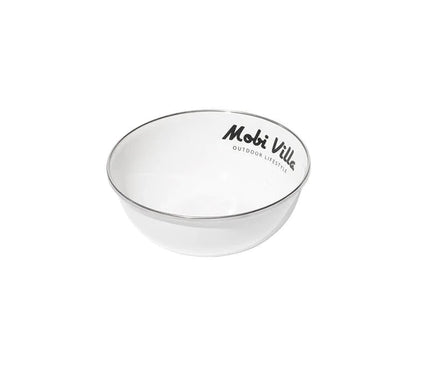 MOBI GARDEN HuanYan Enamel Bowl & Plate Tableware Mobi Garden White Bowl 