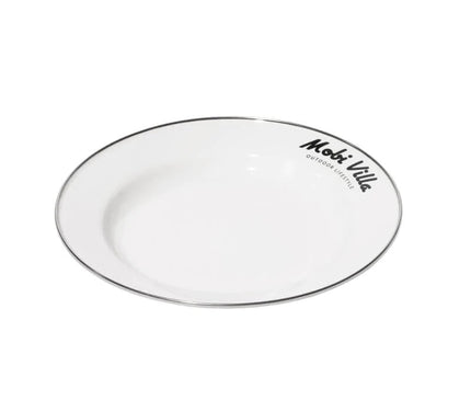 MOBI GARDEN HuanYan Enamel Bowl & Plate Tableware Mobi Garden White Plate S 