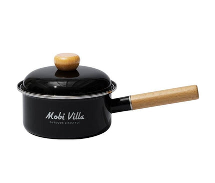 MOBI GARDEN HuanYan Enamel Pan Cookware Mobi Garden Black  