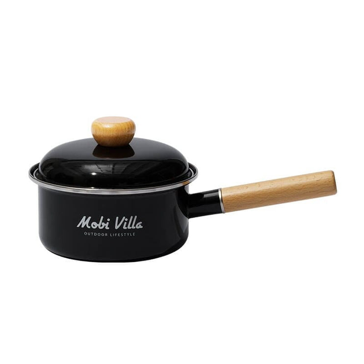 MOBI GARDEN HuanYan Enamel Pan Cookware Mobi Garden Black  