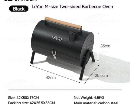 MOBI GARDEN Leyan Two-Sided Barbecue Grill Stove Mobi Garden   