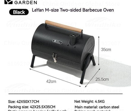 MOBI GARDEN Leyan Two-Sided Barbecue Grill Stove Mobi Garden   