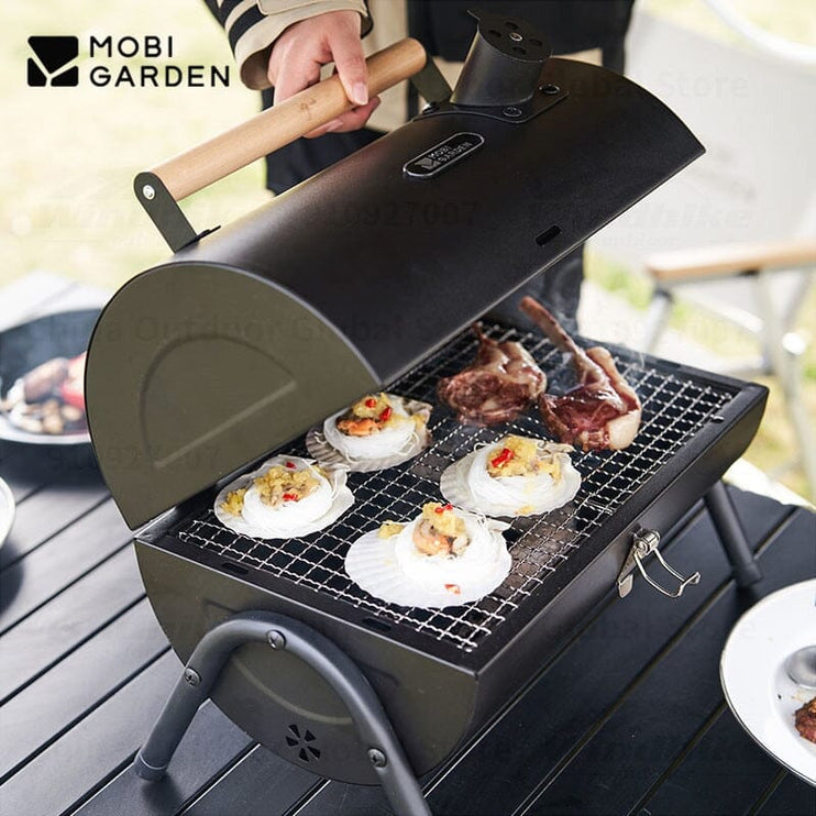 MOBI GARDEN Leyan Two-Sided Barbecue Grill Stove Mobi Garden   