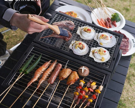 MOBI GARDEN Leyan Two-Sided Barbecue Grill Stove Mobi Garden   