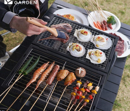 MOBI GARDEN Leyan Two-Sided Barbecue Grill Stove Mobi Garden   