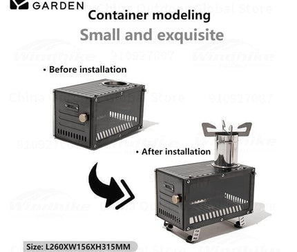 MOBI GARDEN LiaoLie Container Firewood Stove Stove Mobi Garden   