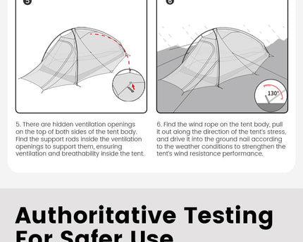 MOBI GARDEN Light Knight Ultralight Hiking Tent (Exoskeleton Version) Tent Mobi Garden 