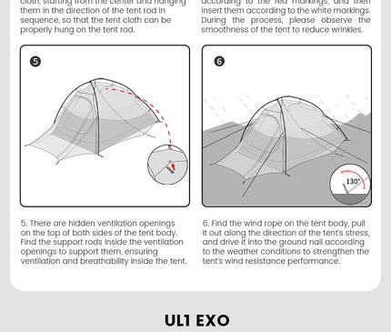 MOBI GARDEN Light Knight Ultralight Hiking Tent (Exoskeleton Version) Tent Mobi Garden 