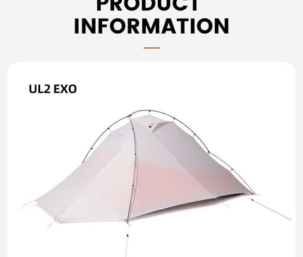 MOBI GARDEN Light Knight Ultralight Hiking Tent (Exoskeleton Version) Tent Mobi Garden 