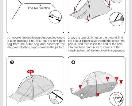 MOBI GARDEN Light Knight Ultralight Hiking Tent (Exoskeleton Version) Tent Mobi Garden 