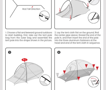 MOBI GARDEN Light Knight Ultralight Hiking Tent (Exoskeleton Version) Tent Mobi Garden 