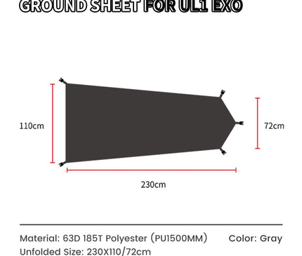 MOBI GARDEN Light Knight Ultralight Hiking Tent (Exoskeleton Version) Tent Mobi Garden Ground Sheet Single 