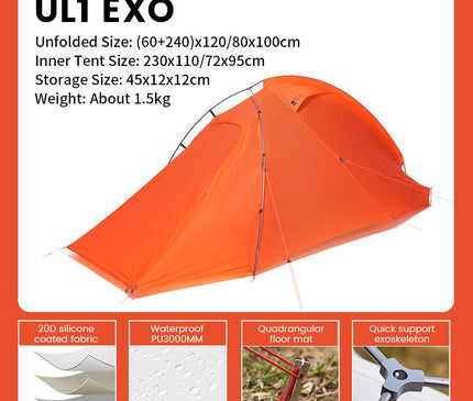 how much does a tent weigh in kg Ultralight Hiking Tent