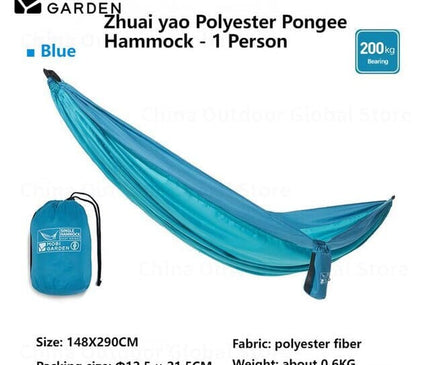 MOBI GARDEN Portable Hammock 1-2 Persons Hammock Mobi Garden Blue 1 Person 